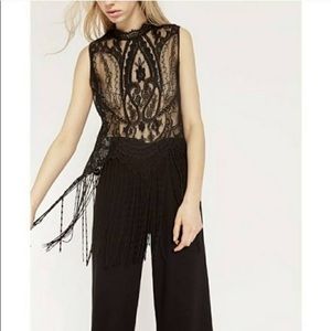 Zara Lace Fringe Blouse